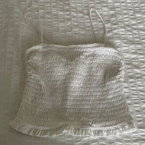 White Smocked Top